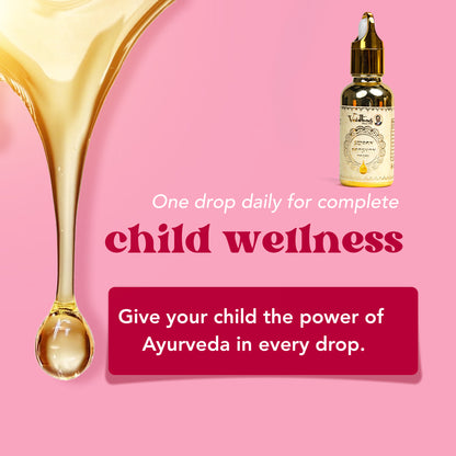 Vaidban Swarn Prash Drops – Ayurvedic Gold Drops for Immunity, Brain & Growth | 15ml