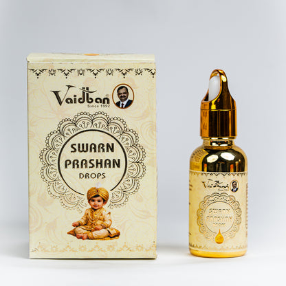 Vaidban Swarn Prash Drops – Ayurvedic Gold Drops for Immunity, Brain & Growth | 15ml