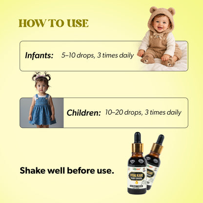 Vital Kare Baby Drops – Ayurvedic Growth & Brain Tonic for Infants & Children