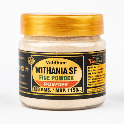 Vaidban Withania SF Fine Powder – Premium Nagori Ashwagandha Powder