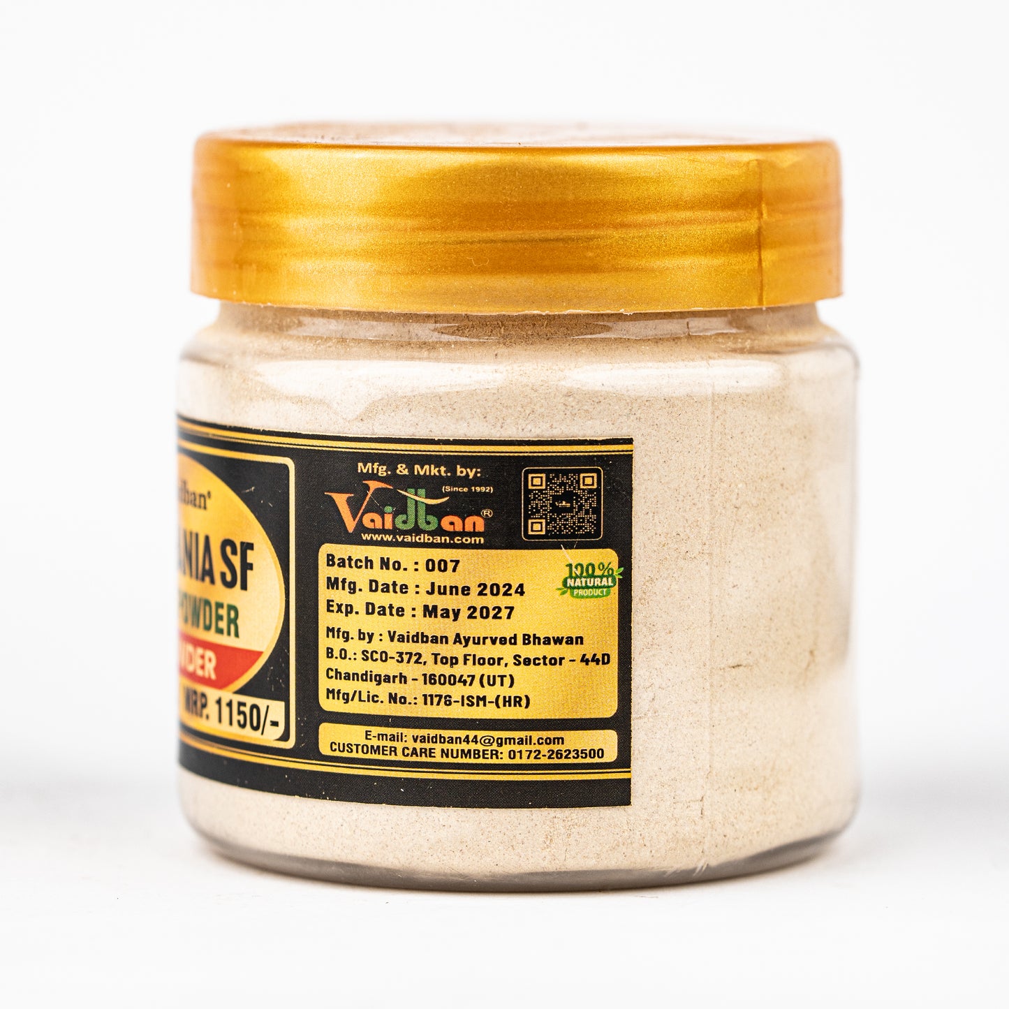 Vaidban Withania SF Fine Powder – Premium Nagori Ashwagandha Powder