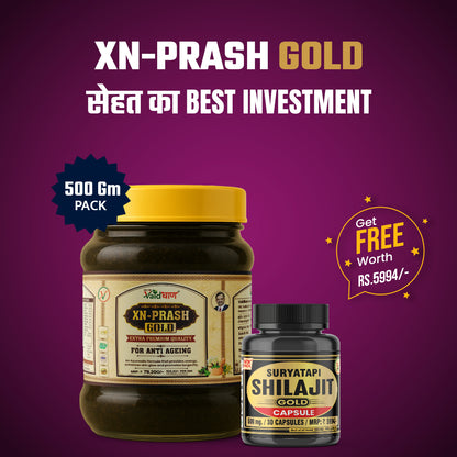 Vaidban XN-Prash Gold – Extra Premium Chyawanprash with Pure Gold Leaf for Anti-Ageing Excellence