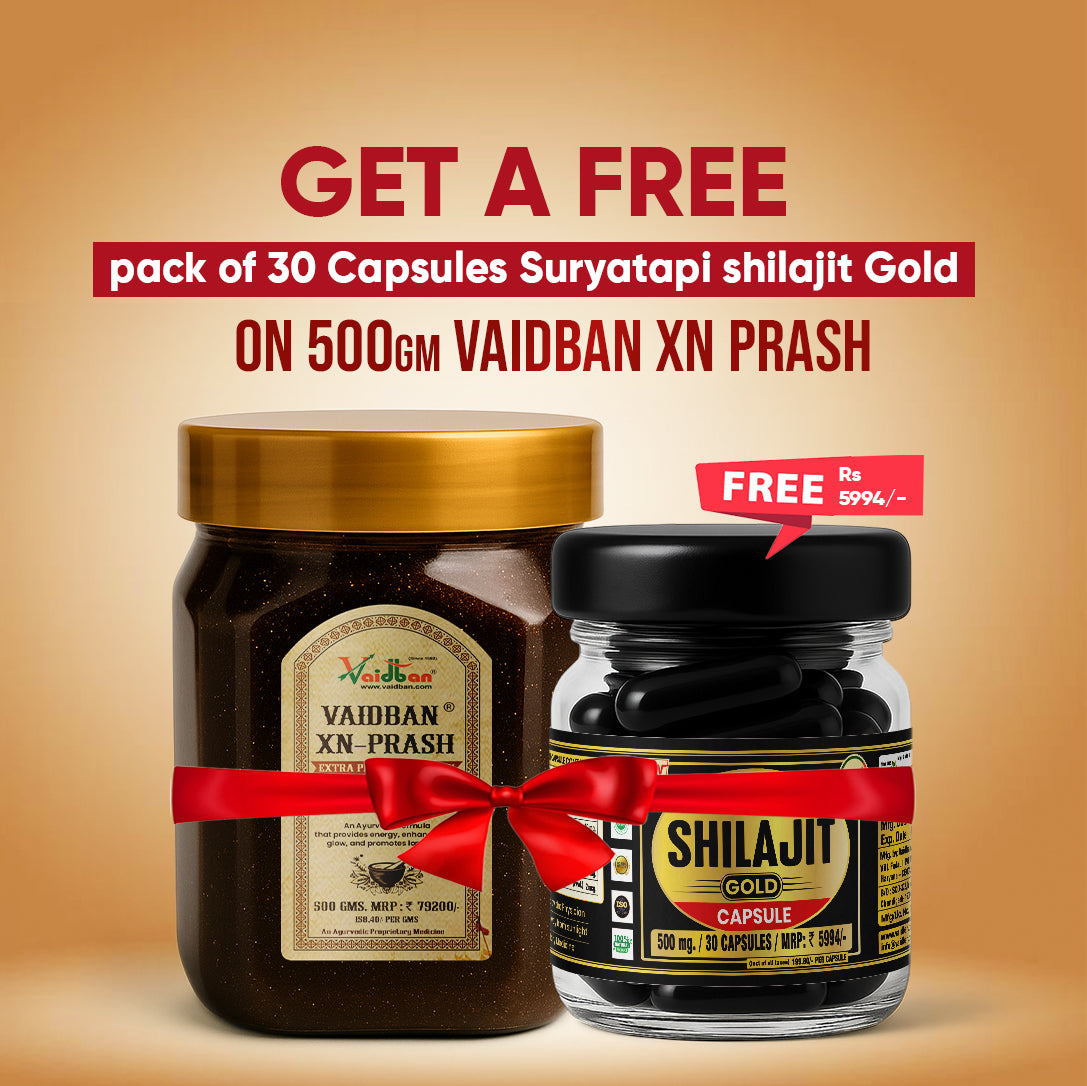 Vaidban XN-Prash Gold – Extra Premium Chyawanprash with Pure Gold Leaf for Anti-Ageing Excellence