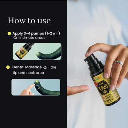 Vaidban X Plus Gold Ayurvedic massage oil bottle, product photograph