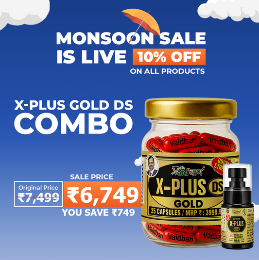 Vaidban X-Plus Gold DS Combo — Ayurvedic Male Vitality Combo