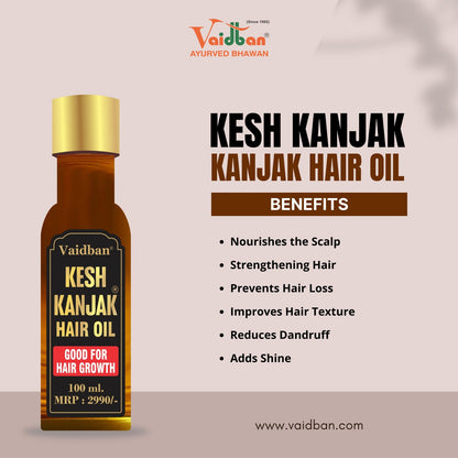 Vaidban Kesh Kanjak Hair Oil - Nourishing Oil for Enhanced Hair Growth